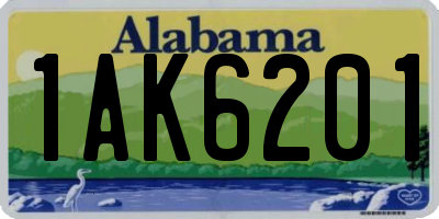 AL license plate 1AK6201