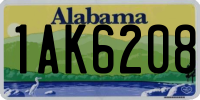 AL license plate 1AK6208