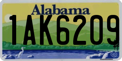 AL license plate 1AK6209