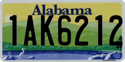 AL license plate 1AK6212