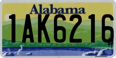 AL license plate 1AK6216