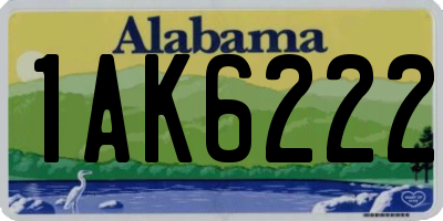 AL license plate 1AK6222