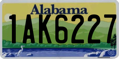 AL license plate 1AK6227