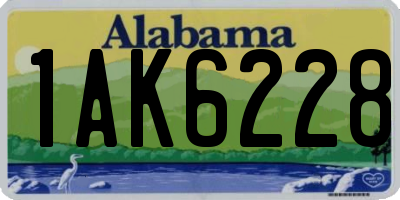 AL license plate 1AK6228