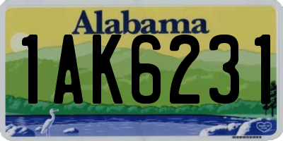 AL license plate 1AK6231