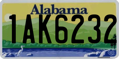 AL license plate 1AK6232