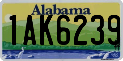 AL license plate 1AK6239