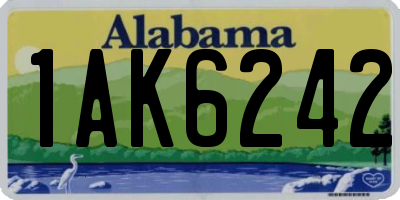 AL license plate 1AK6242