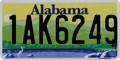 AL license plate 1AK6249