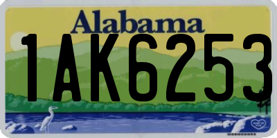 AL license plate 1AK6253