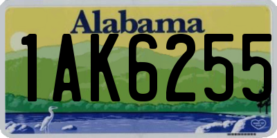 AL license plate 1AK6255