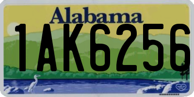 AL license plate 1AK6256