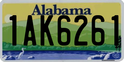 AL license plate 1AK6261