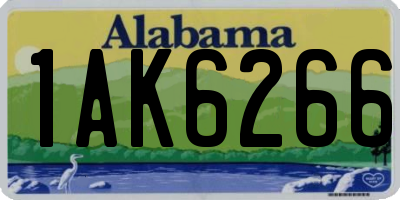 AL license plate 1AK6266
