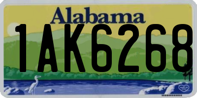 AL license plate 1AK6268