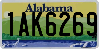 AL license plate 1AK6269