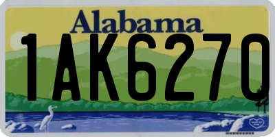 AL license plate 1AK6270