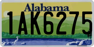 AL license plate 1AK6275