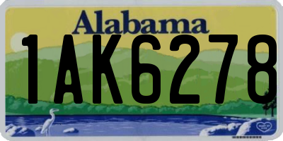 AL license plate 1AK6278