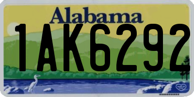 AL license plate 1AK6292