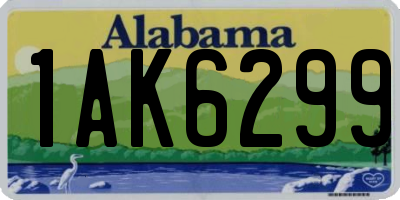 AL license plate 1AK6299
