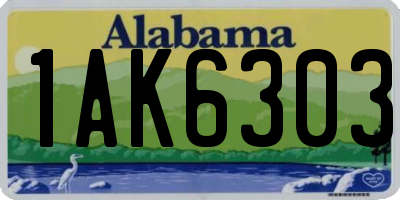 AL license plate 1AK6303