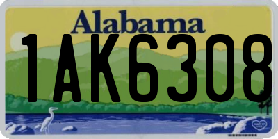AL license plate 1AK6308