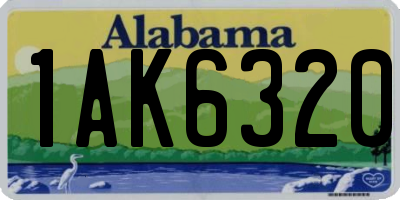 AL license plate 1AK6320