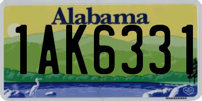 AL license plate 1AK6331