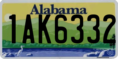 AL license plate 1AK6332