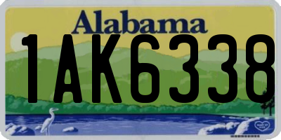 AL license plate 1AK6338