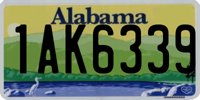 AL license plate 1AK6339