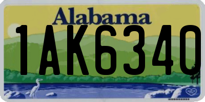 AL license plate 1AK6340