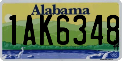 AL license plate 1AK6348