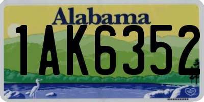 AL license plate 1AK6352