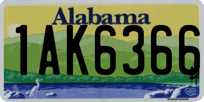 AL license plate 1AK6366