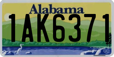 AL license plate 1AK6371
