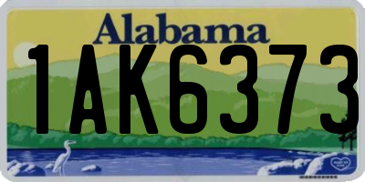 AL license plate 1AK6373