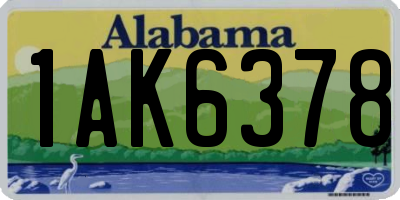 AL license plate 1AK6378