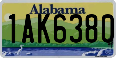 AL license plate 1AK6380
