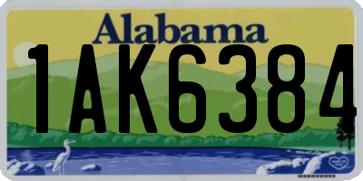 AL license plate 1AK6384
