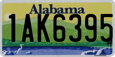 AL license plate 1AK6395