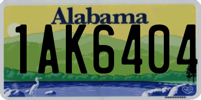 AL license plate 1AK6404