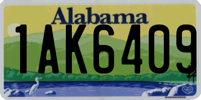 AL license plate 1AK6409