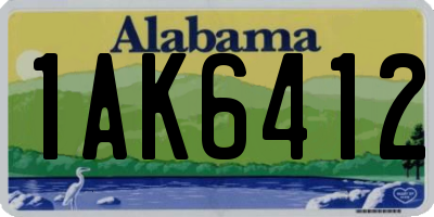 AL license plate 1AK6412