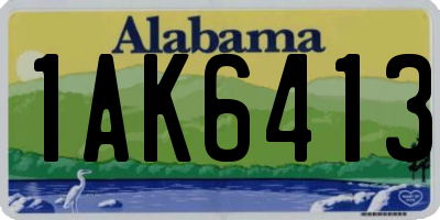 AL license plate 1AK6413
