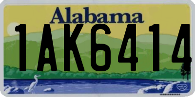 AL license plate 1AK6414