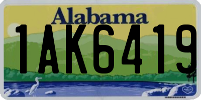 AL license plate 1AK6419