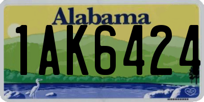 AL license plate 1AK6424