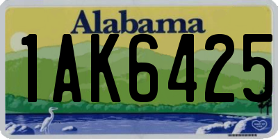 AL license plate 1AK6425